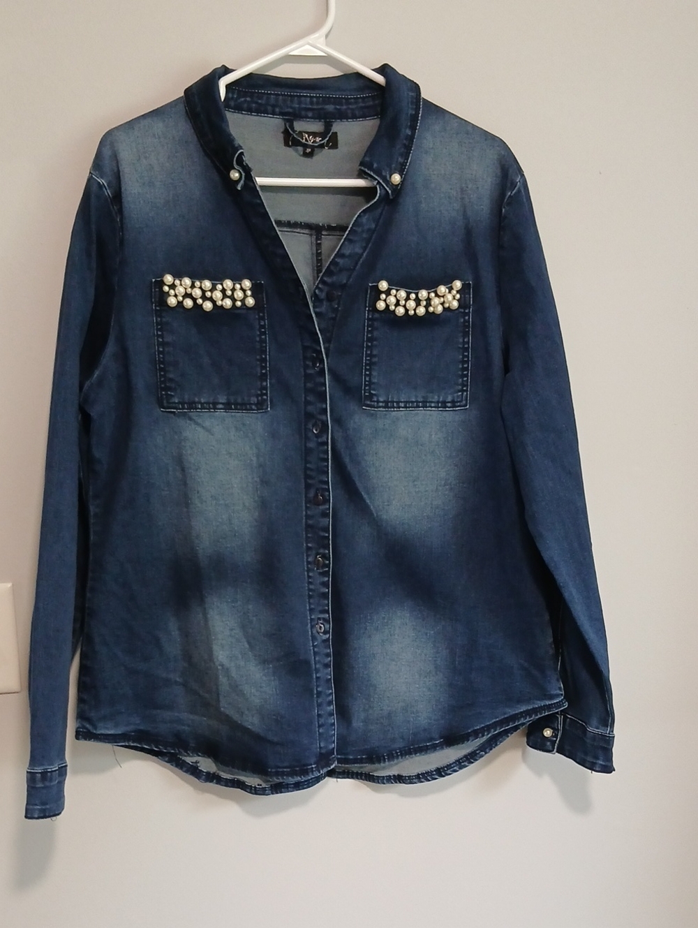 Beautiful Womens Jean Shirt with Breading